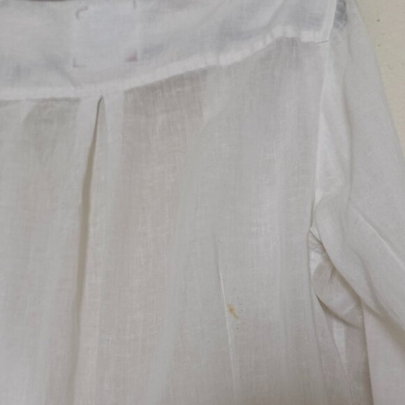 Vintage Dockers white  button Down Long sleeve linen shirt size XL - Picture 11 of 12